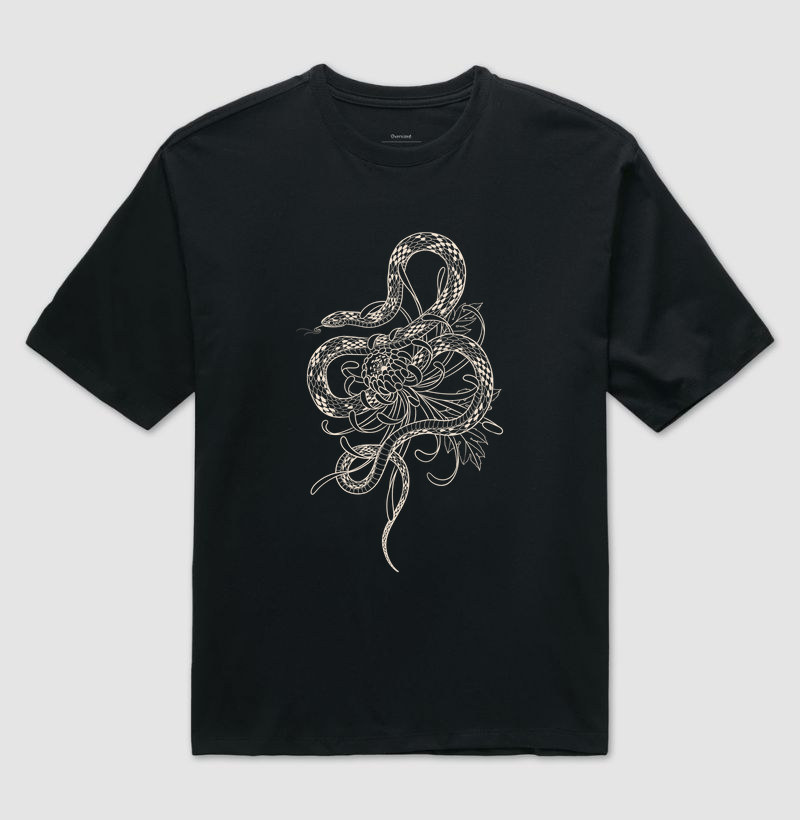 Serpente e crisântemo 