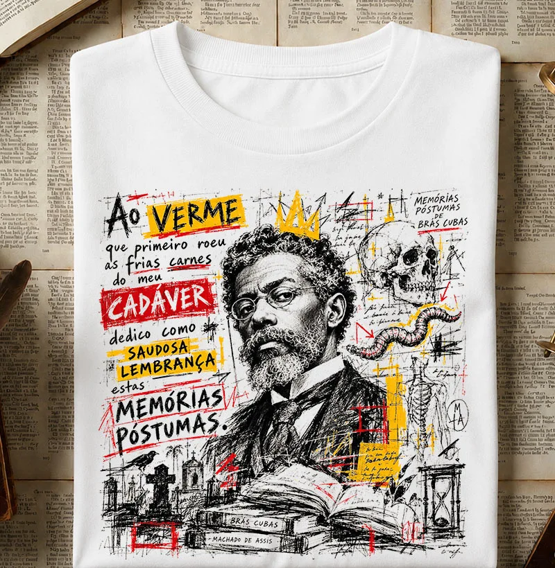 Memórias Póstumas - Machado de Assis - Camiseta