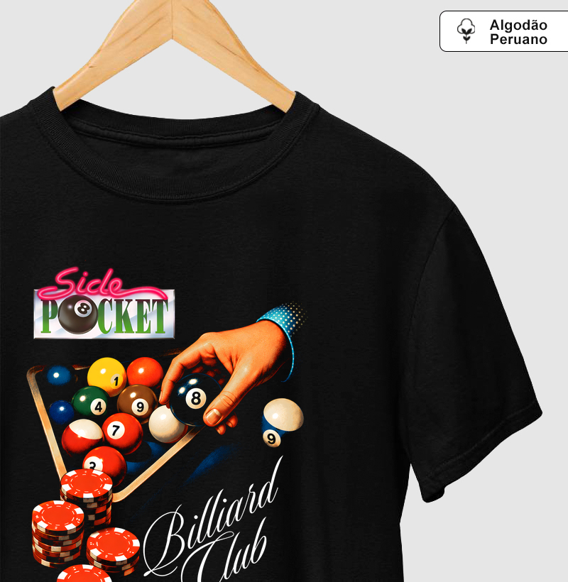 Side Pocket - Data East - Camiseta Algodão Peruano