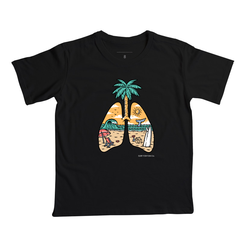 Pulmão de surfista - Camiseta Infantil
