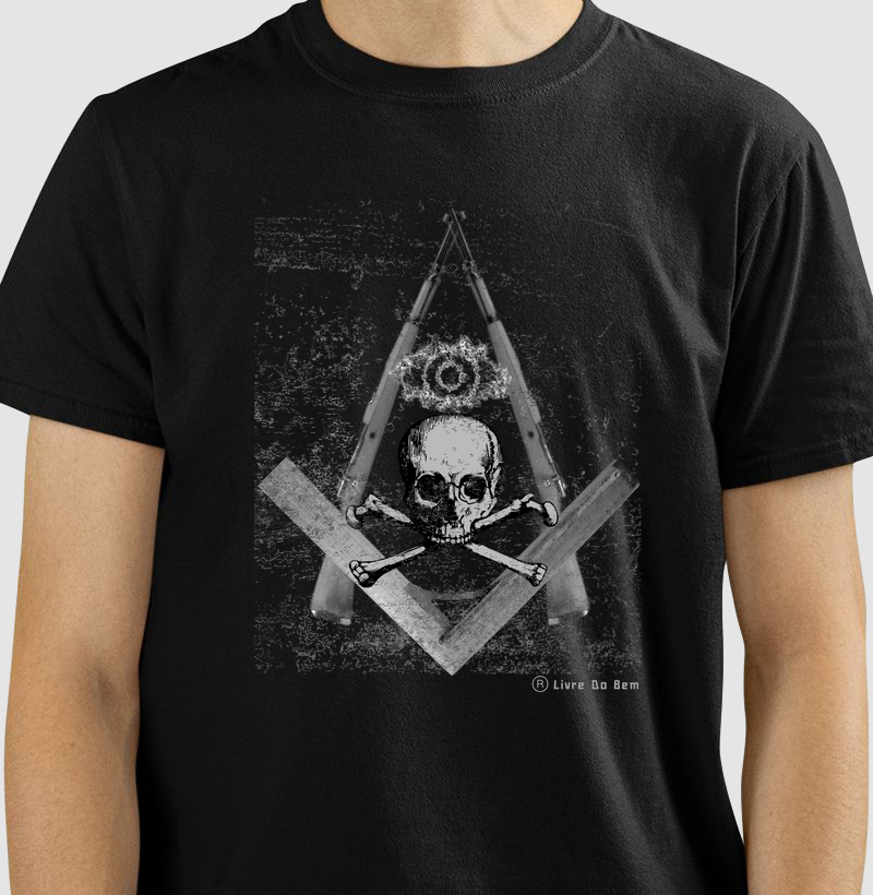 Camiseta maçonaria SKULL GUNS - EC