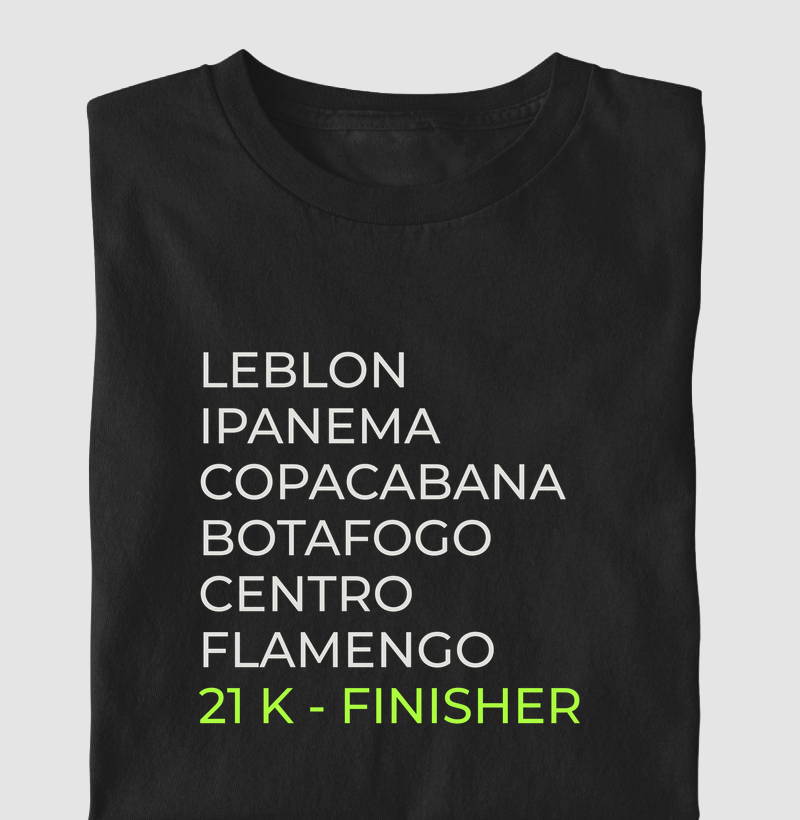 Camiseta Meia Maratona - Percurso Meia Maratona Rio 26