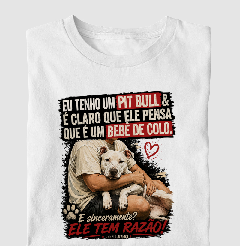 EU TENHO UM PITBULL E É CLARO QUE ELE PENSA QUE É UM BEBÊ DE COLO. E SINCEREMENTE? ELE TEM RAZÃO!