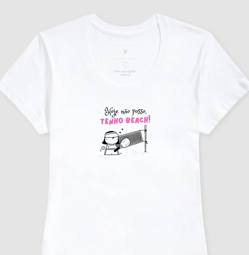 T-Shirt Hoje não Posso, tenho Beach! Chanel