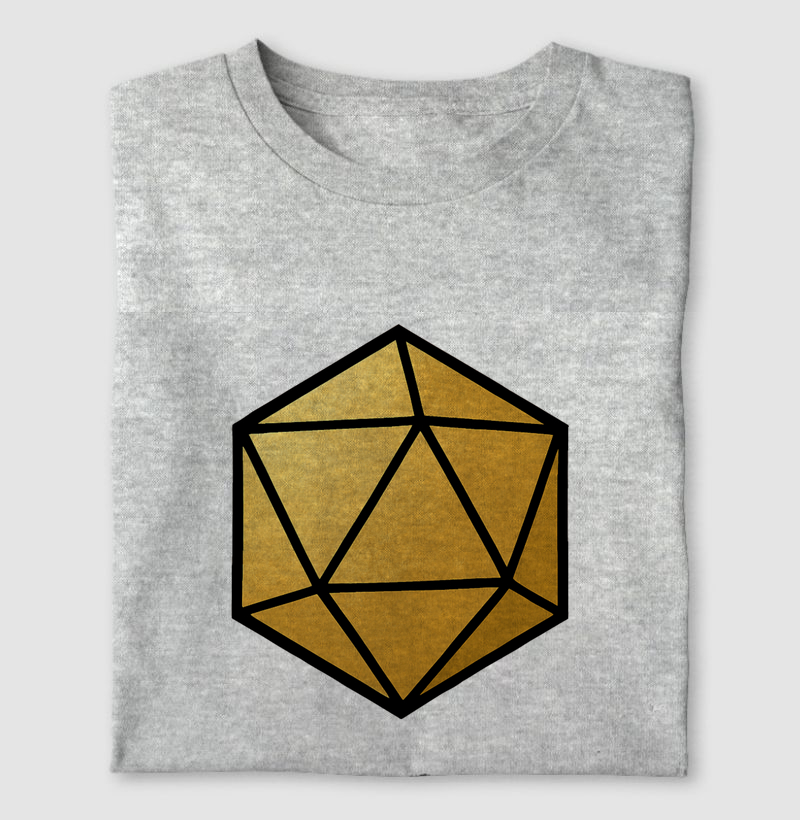 Icosaedro Dourado – Minimalismo Matemático