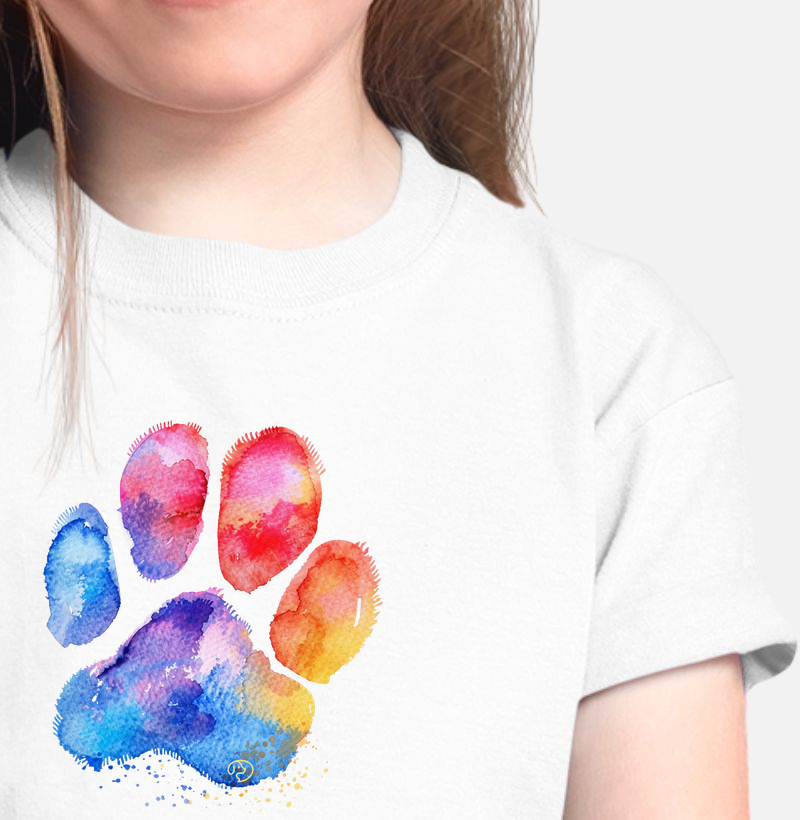 Pata Aquarela - Camiseta Infantil
