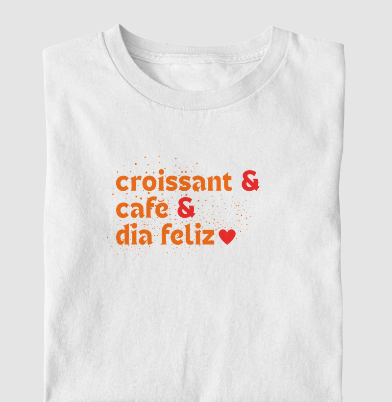 croissant café e dia feliz