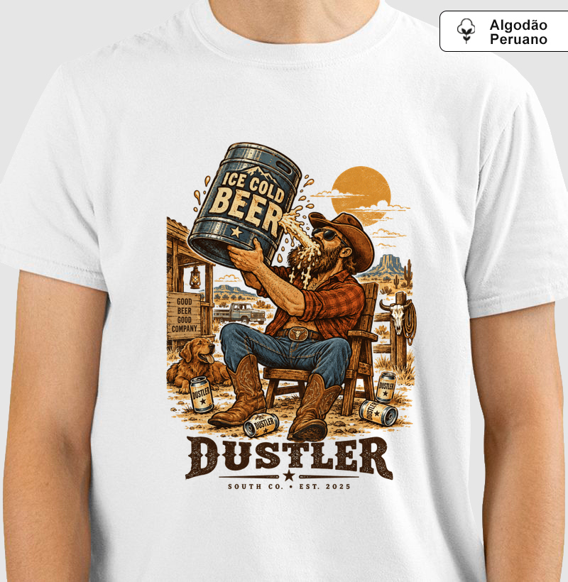 Camiseta Country Masculina Ice Cold Beer Dustler South Co.