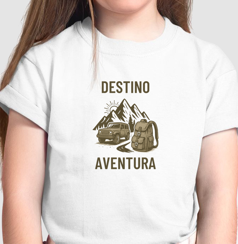 Camiseta Infantil Destino Aventura