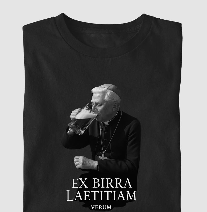 Camiseta Ex Birra Laetitiam | Camiseta Católica Irreverente