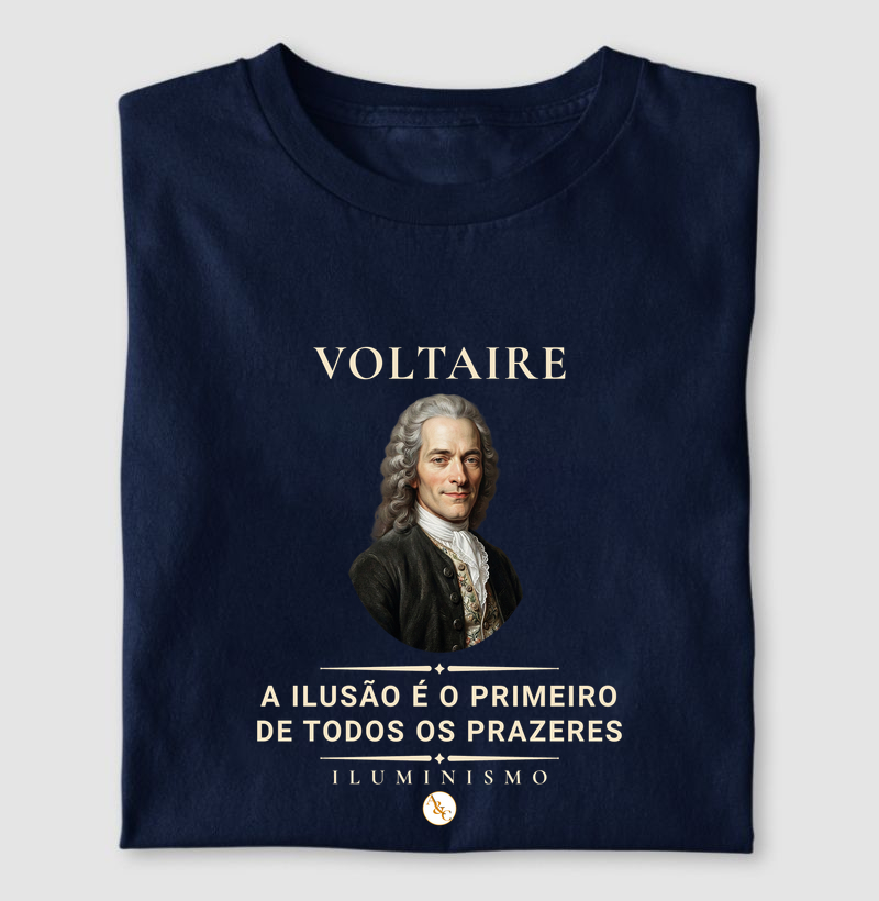 Camiseta Filosófica Voltaire: Esmagai a Infame | Razão & Liberdade