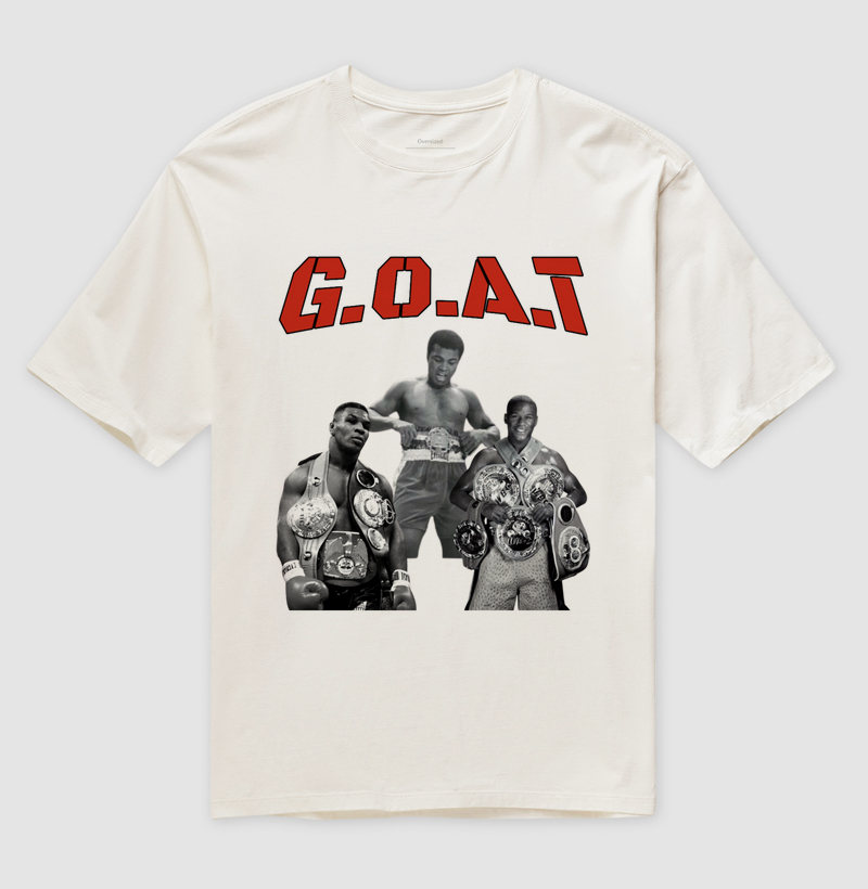 Camiseta Oversized Boxing G.O.A.T