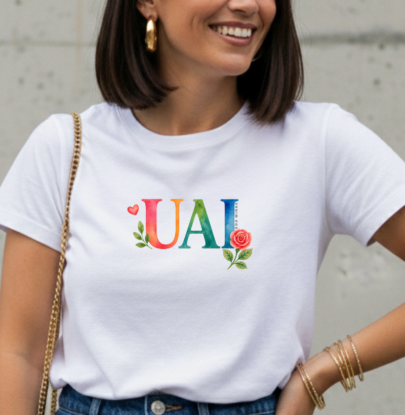 Camiseta UAI Colorido | Expressão Mineira | Orgulho Feminino