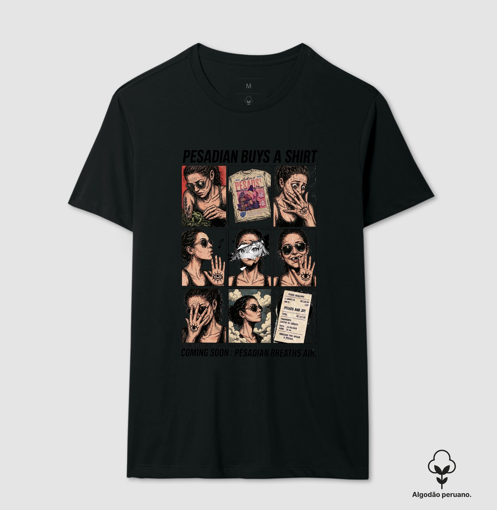 pesadian buys a shirt - Camiseta Algodão Peruano