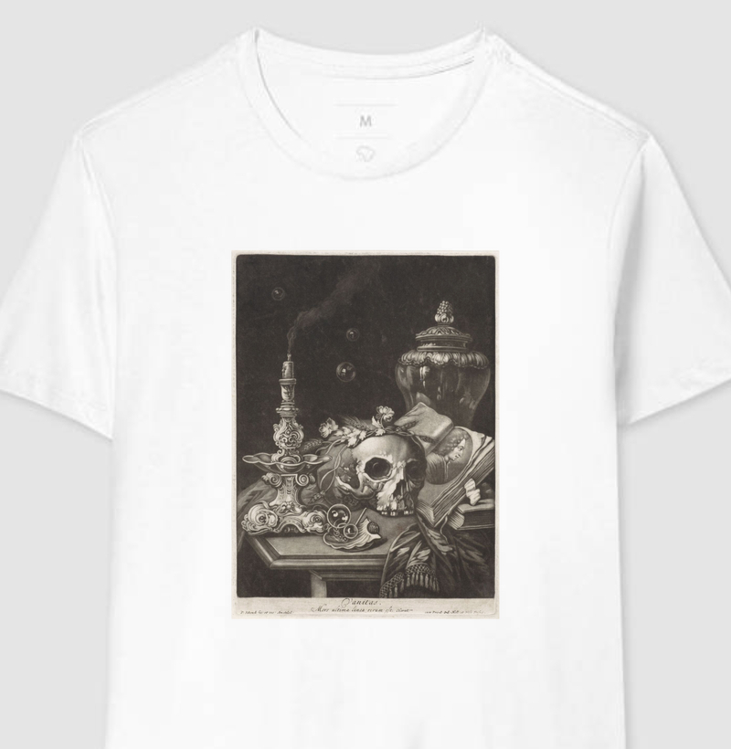 Natureza-Morta Vanitas com Caveira Ornada de Flores (1700)