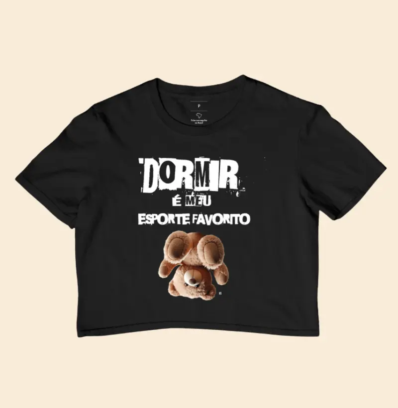 Cropped Dormir é meu esporte favorito