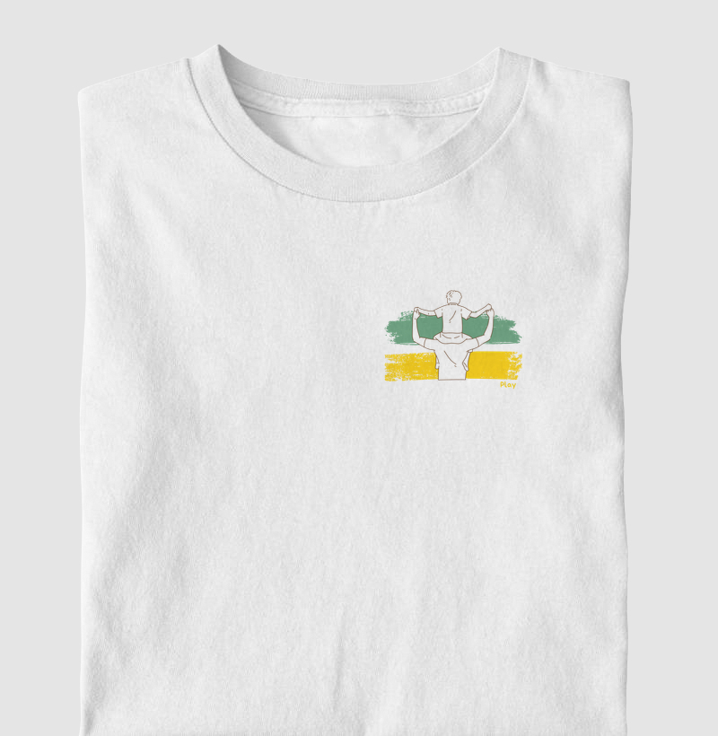 Camiseta Filho e Pai Torcendo para o Brasil