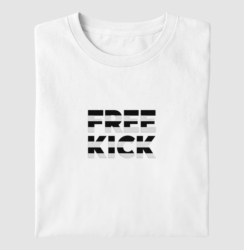 CAMISETA FREE KICK PRETO/BRANCO