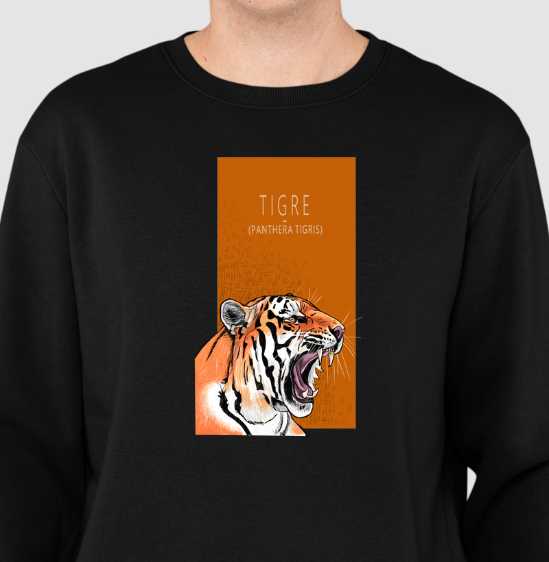 Suéter Moletom Tigre - Suéter Moletom