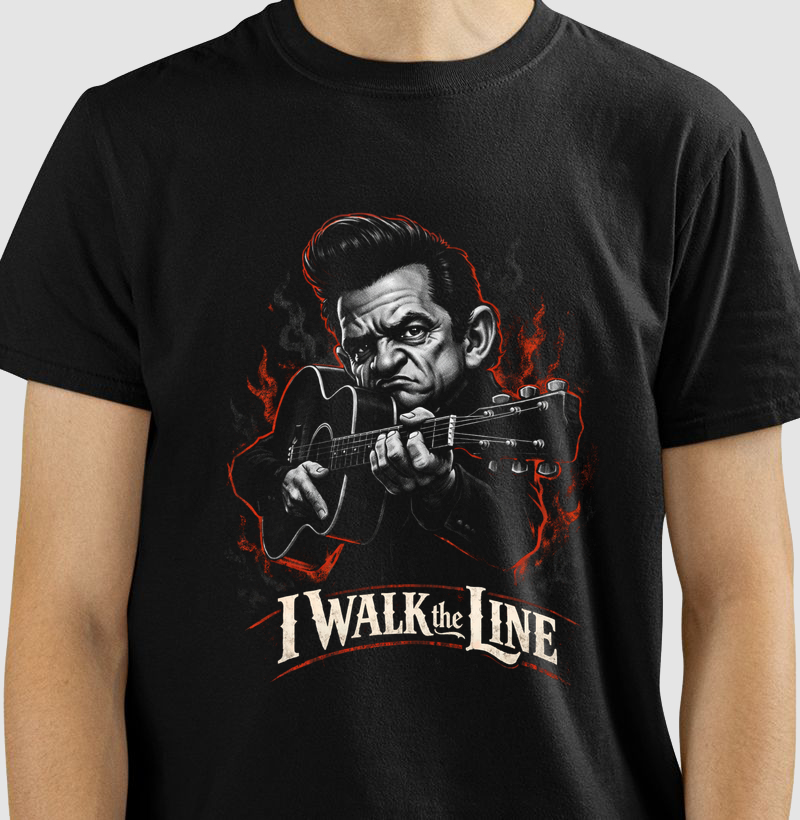 Camiseta Walk The Line – Outlaw Country Dark Edition