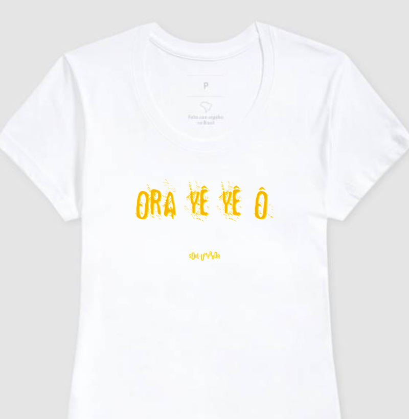 camiseta OXUM saudação feminina
