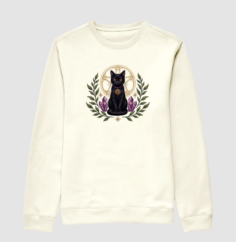 Black cat magic - Suéter Moletom