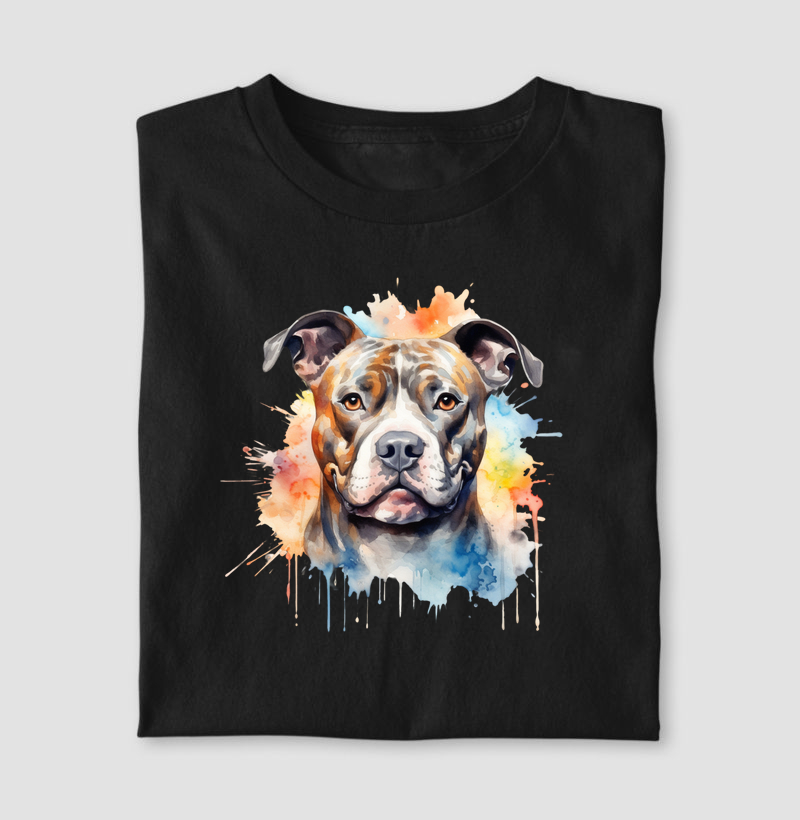 Staffordshire Bull Terrier aquarela