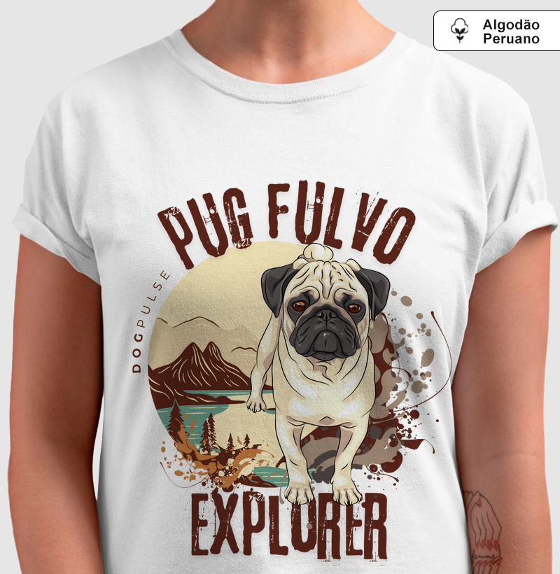Camiseta Algodão Peruano Dog Pulse Pug Fulvo Explorer – Endless Curiosity