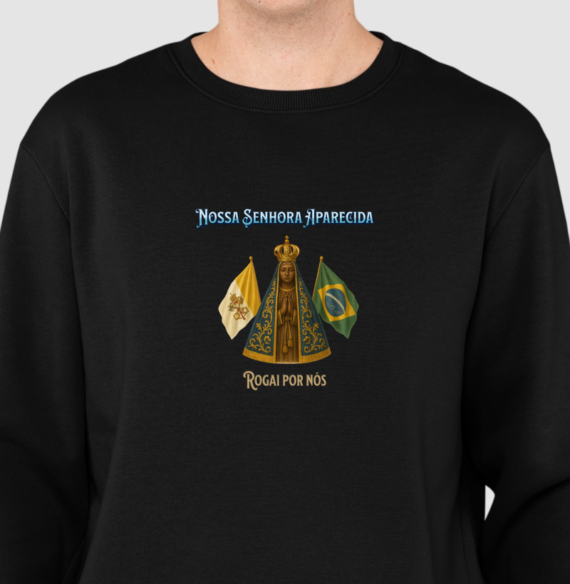 Sueter  Moletom Nossa Senhora Aparecida Rogai por Nós