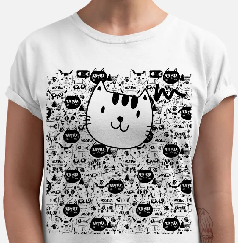 Camiseta e babylook Felinos