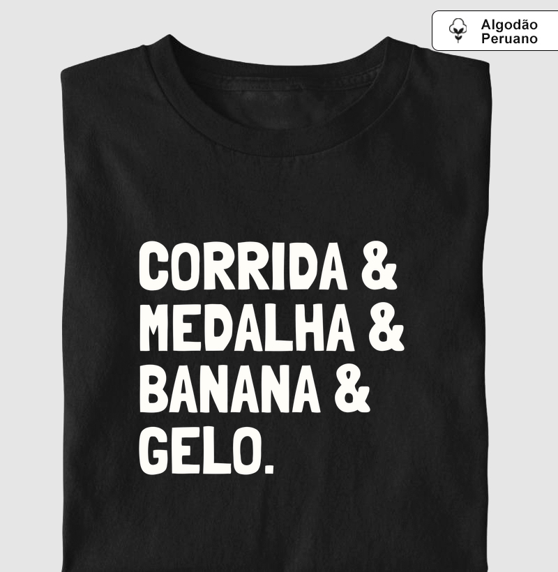 Corrida e Medalha e Banana e Gelo