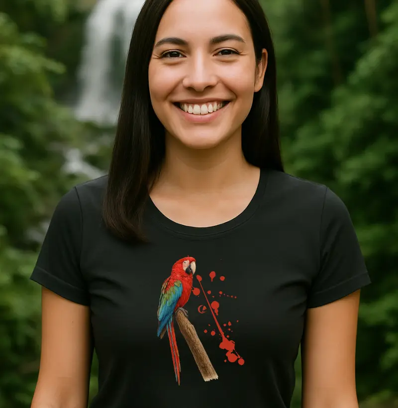 Camiseta Arara Vermelha