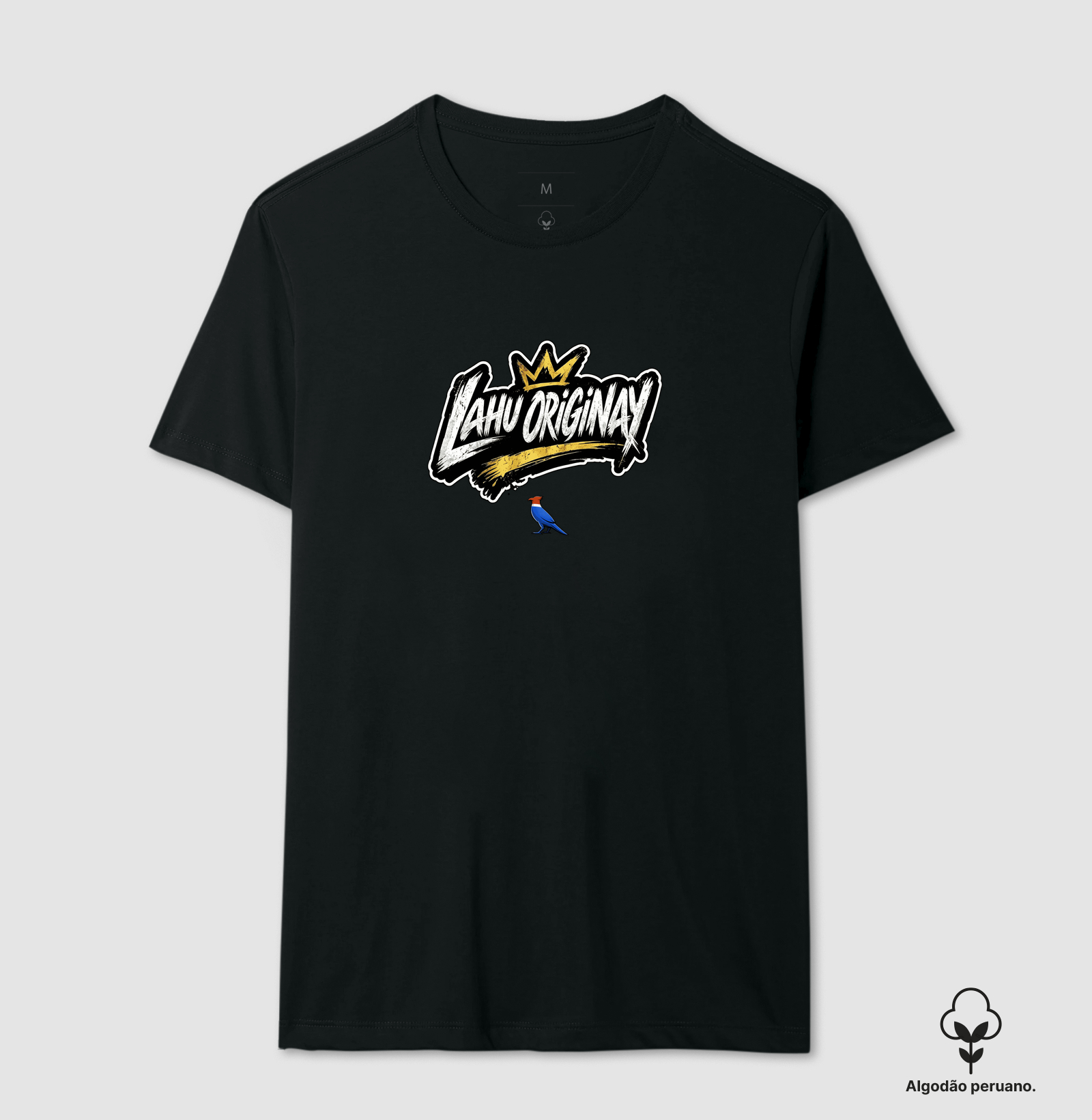 💥 Essa estampa é Ideal para quem vive o streetwear de verdade — ousado, criativo e dono do próprio estilo. ✨ Vista “Lahu Originay” e mostre que a sua essência é única, original e real.  - Camiseta Algodão Peruano