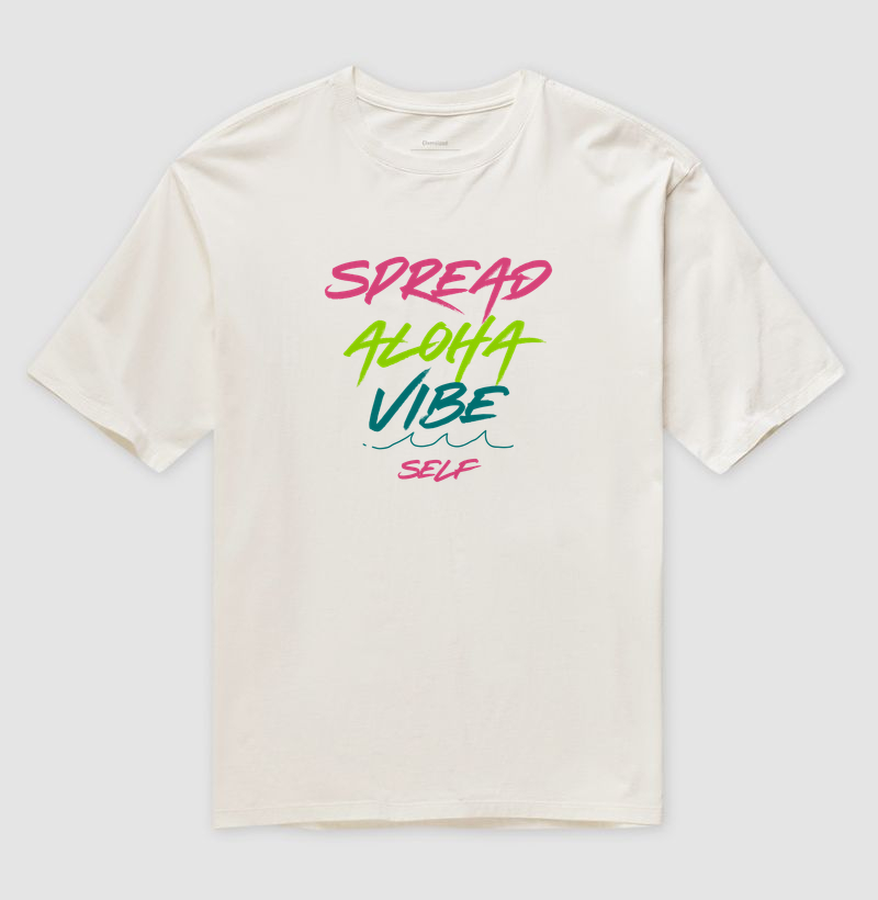SPREAD ALOHA VIBE - Camiseta Oversized
