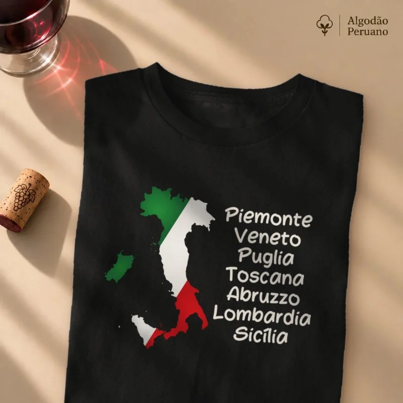 Camiseta Vinho - Regiões da Itália