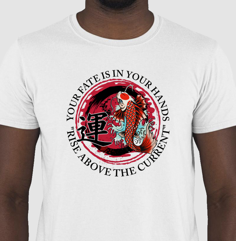 Estampa: Koi Ascendente - DESTINO & SUPERAÇÃO  運 (Un)