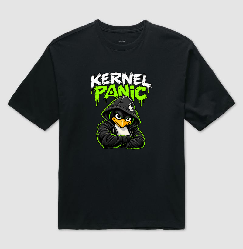 Kernel Panic — Linux Edition - Camiseta Oversized
