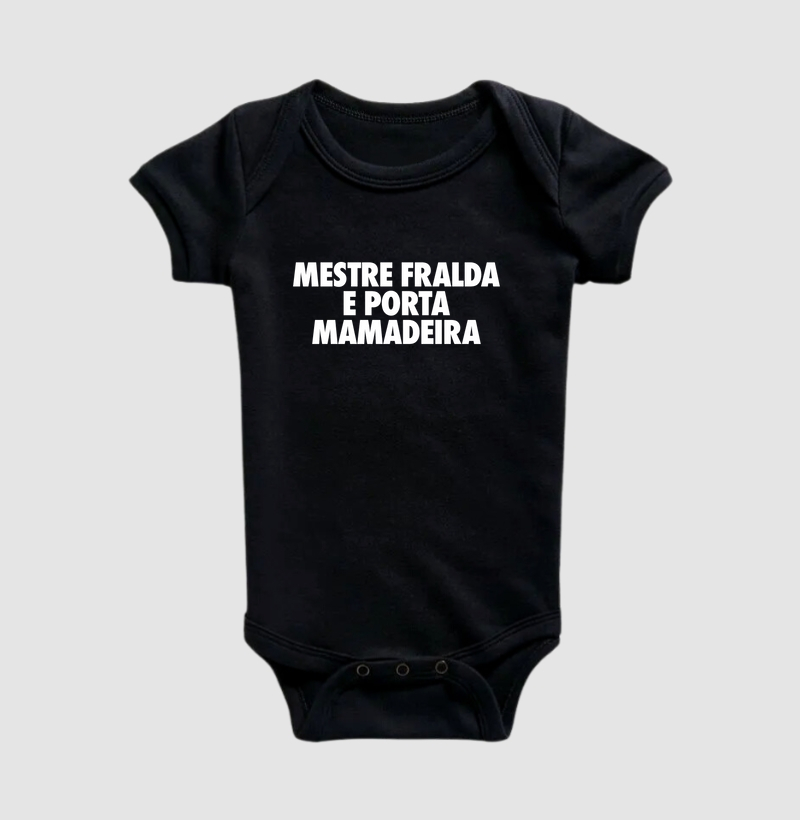 Body Infantil - Mestre Fralda e Porta Mamadeira