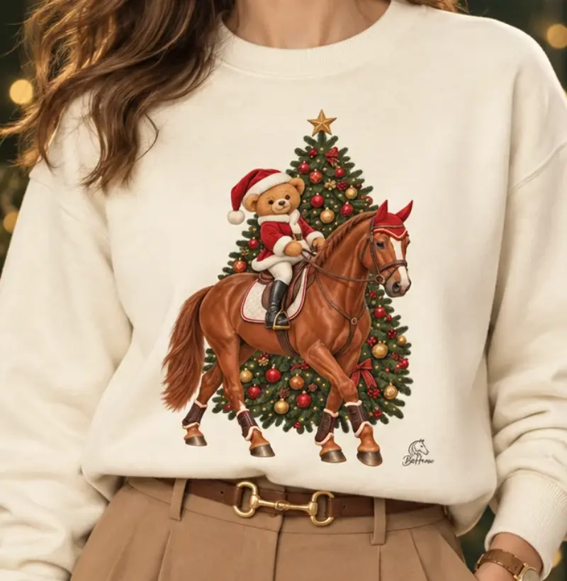 Natal Hipismo Suéter  - Suéter Moletom