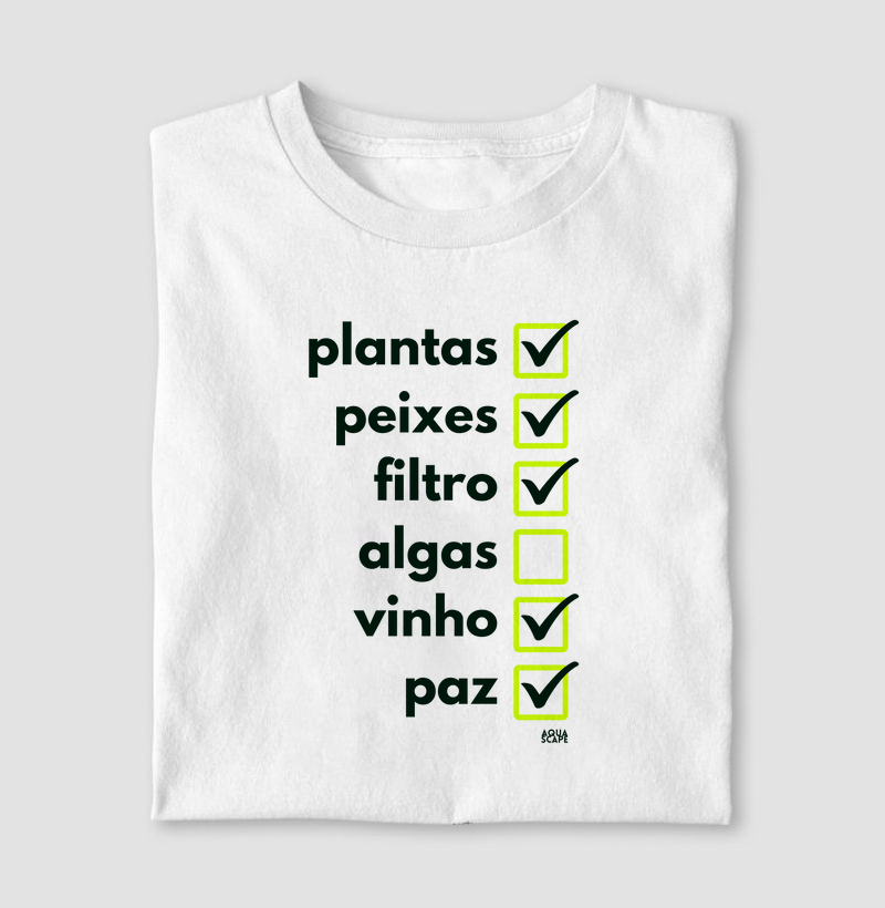 [COLEÇÃO] Checklist: plantas, peixes, filtro, algas, vinho e paz