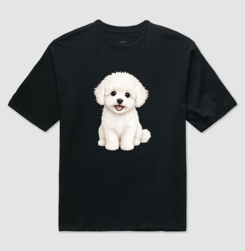 Bichon Bolonhês - Desenho Animado - Camiseta Oversized