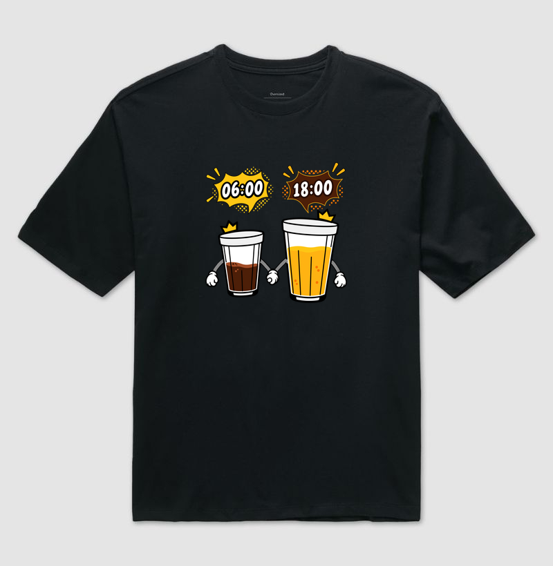 06:00 Café e 18:00 Cerveja Copo Americano