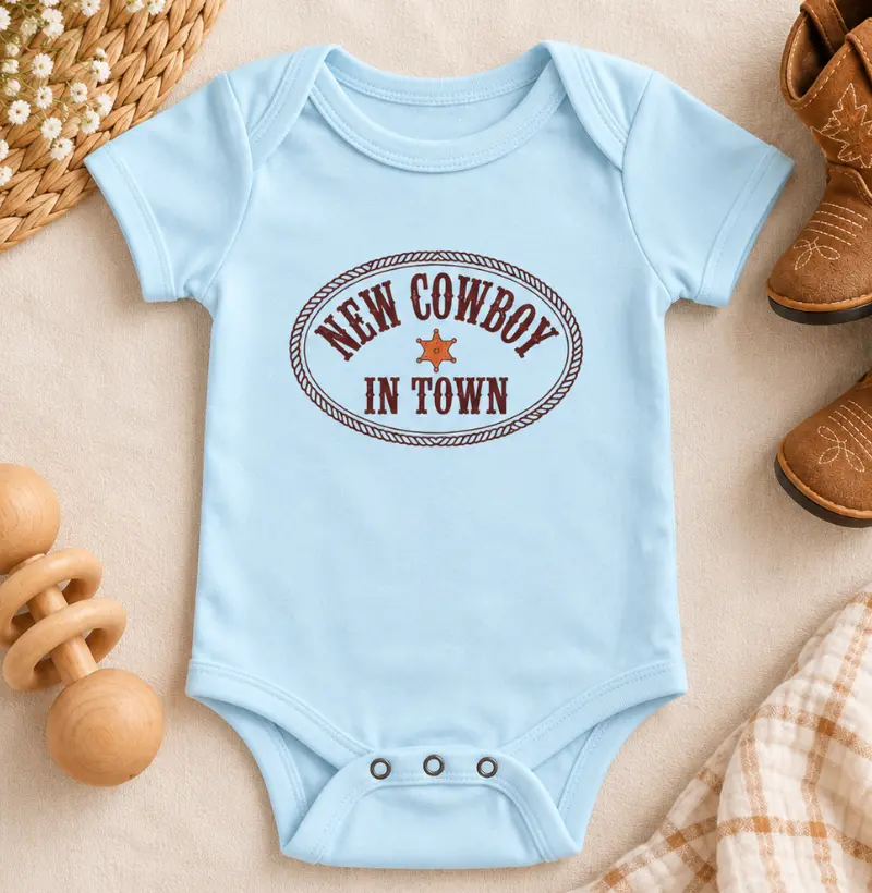 Country New Cowboy in Town 100% Algodão