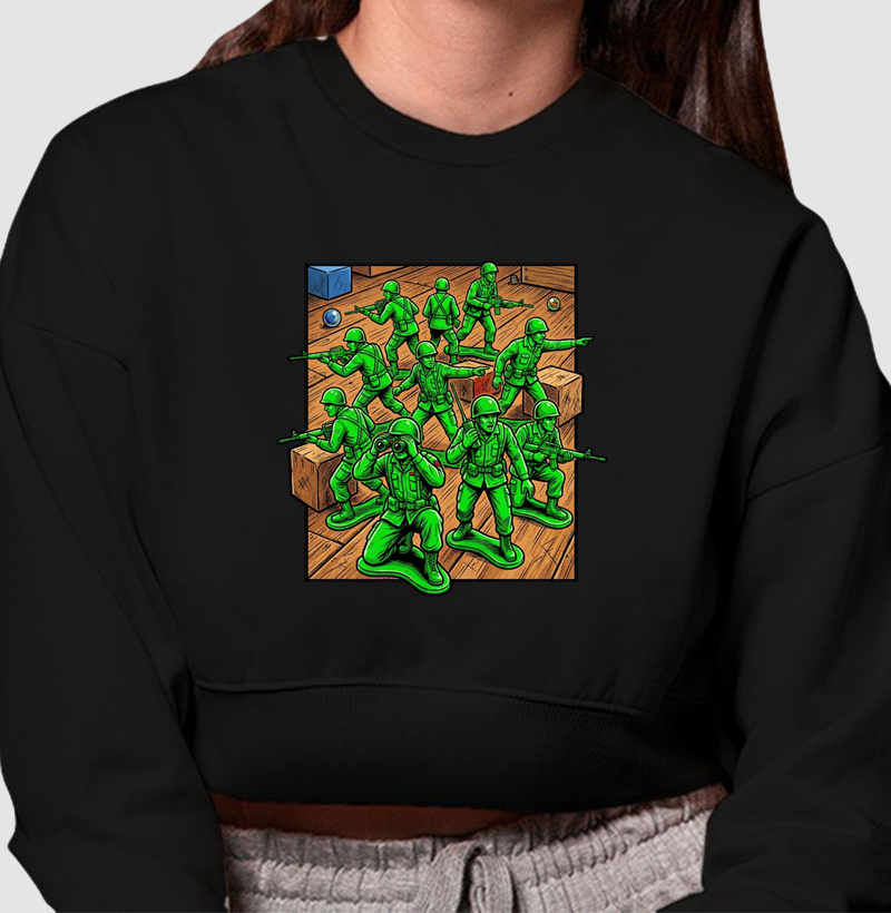 Cropped Moletom Pelotão Verde