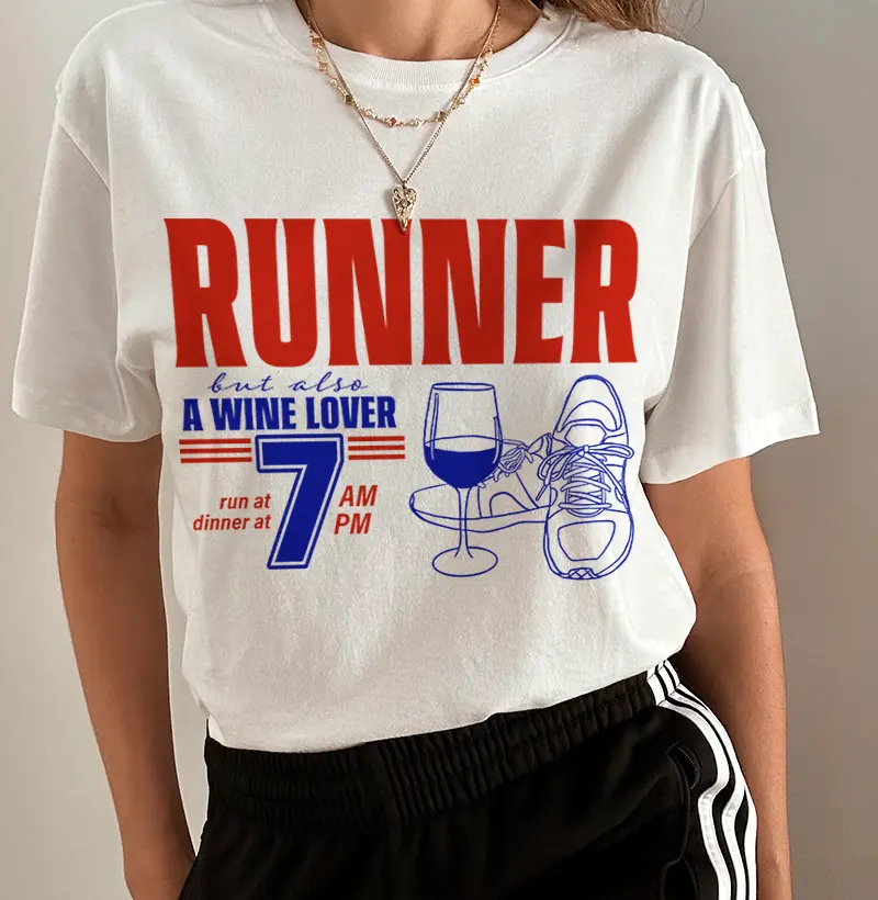 Camiseta Vinho e Corrida - Runner But Also a Wine Lover