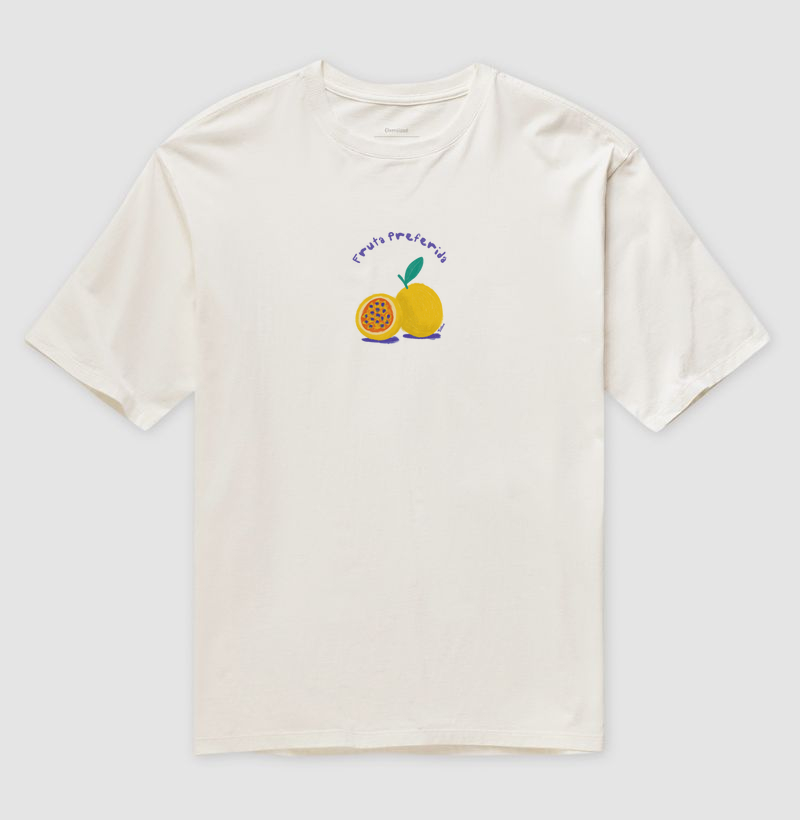 Camiseta Oversized "prefiro maracujá"