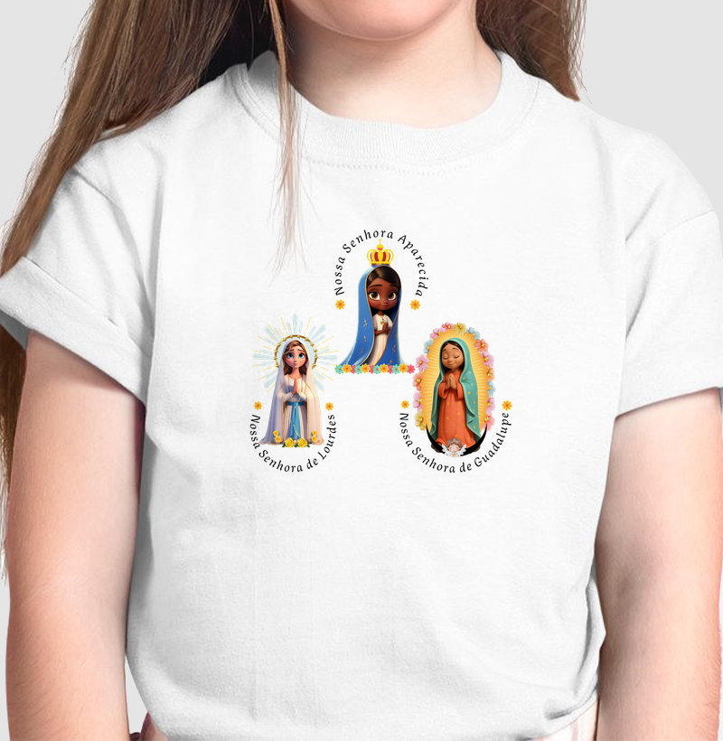 Nossa Senhorinha Aparecida, de Guadalupe e de Lourdes