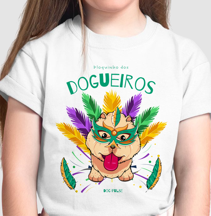 Camiseta Infantil Dog Pulse - Bloquinho dos Dogueiros - Samba no Rabo