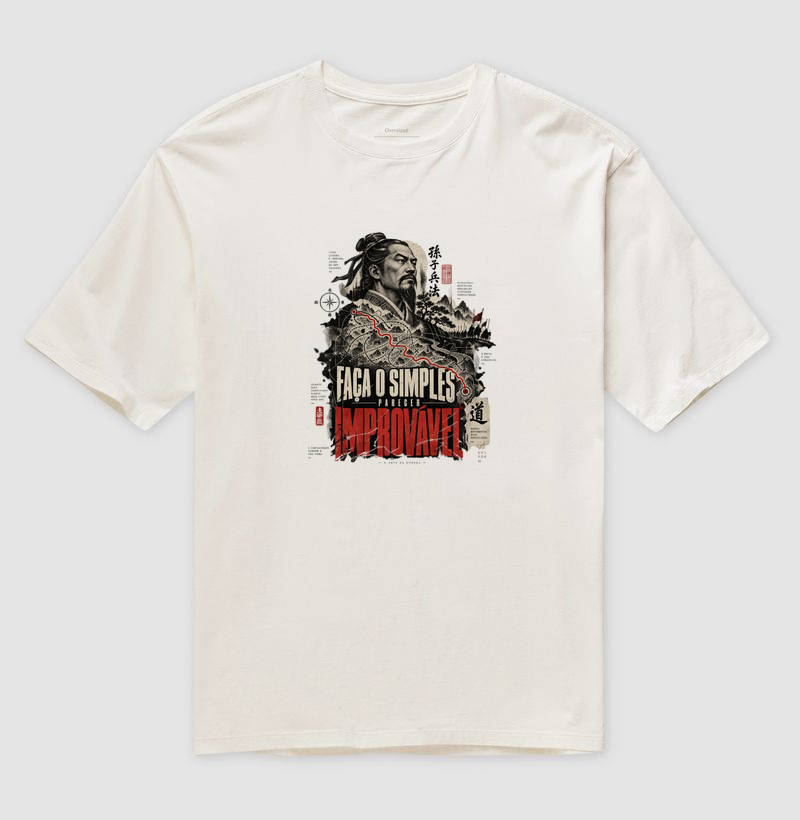Sun Tzu - Faça o Simples Parecer Improvável - Camiseta Oversized