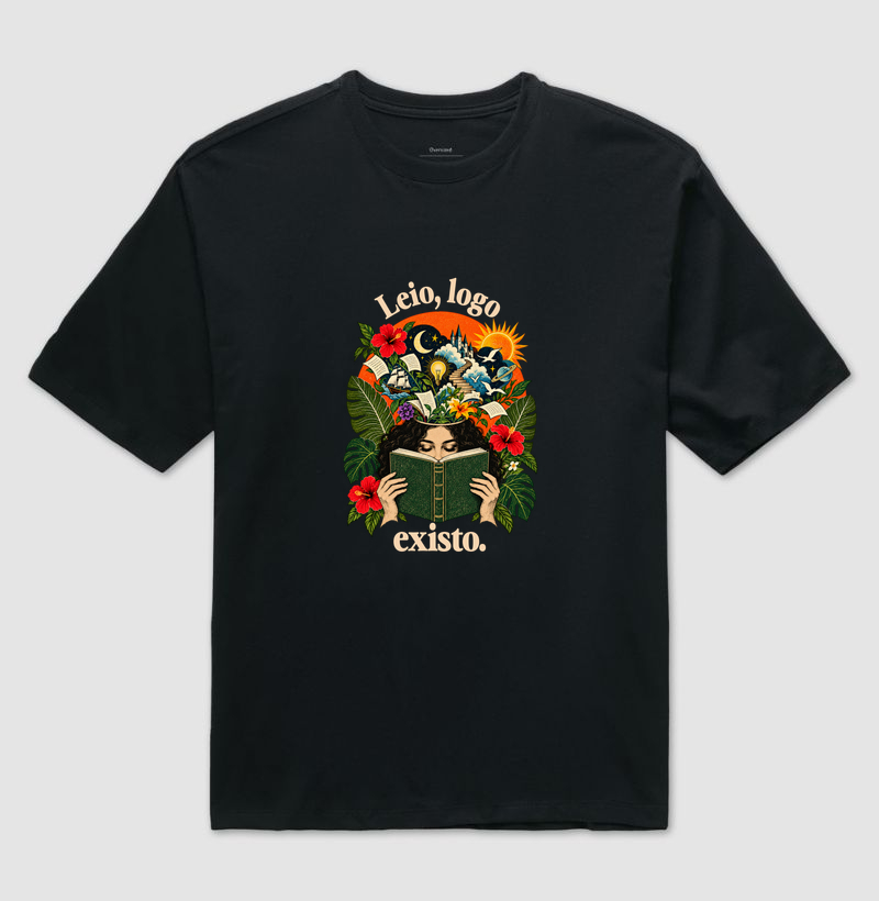 Leio, Logo Existo - Camiseta Oversized